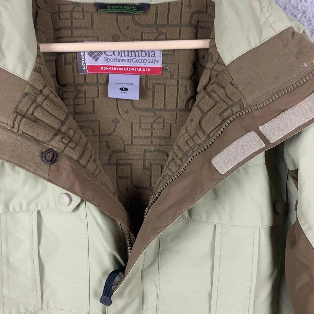 Columbia Jacket‎ Mens Large Covert Snowboarding Beige Brown Omni-Tech Outdoor